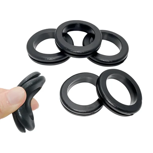 Miniatura 10 de Ojales de goma de 1 pulgada, diámetro interior de 3/4 pulgadas, 20 ojales de goma para cableado, ojales de agujero de goma para cables, enchufes