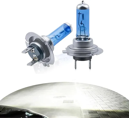 2 bombillas halógenas H7 antiniebla para automóvil, 12 V, 100 W, de alta potencia, enchufar y usar, cristal de cuarzo ultra brillante, haz alto y