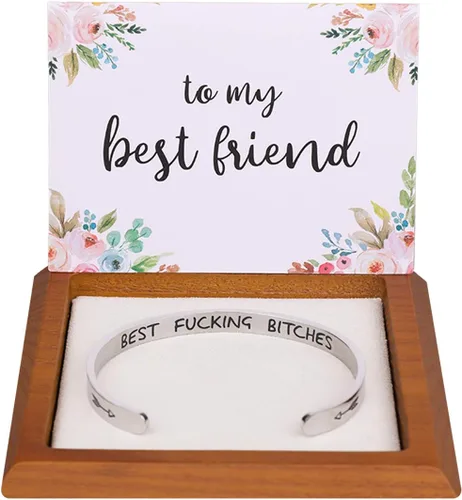 DUMBEN Pulsera con mensaje oculto, regalos significativos para mujeres, regalos para grandes amigas, joyas de amistad únicas, regalos de cumpleaños