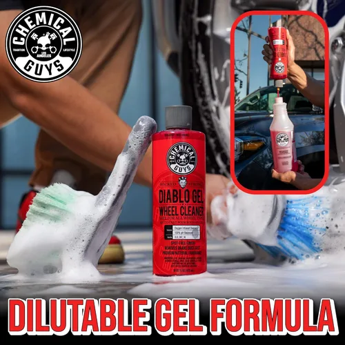 Miniatura 7 de Chemical Guys Diablo Gel - Limpiador concentrado de espuma para llantas y rines con infusión de oxígeno, seguro en todos los acabados, elimina
