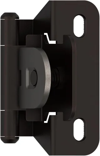 Miniatura 8 de Amerock Bisagra de gabinete doble desmontable Bisagra insertada de 3/8 pulgadas (10 mm) Bronce frotado con aceite Juego de 2 Bisagra