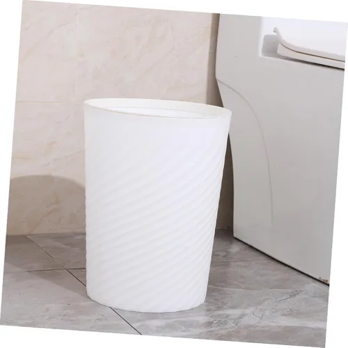 Miniatura 6 de Cabilock Bote de basura de plástico, blanco, 1.0 litros, duradero, fácil de usar, ideal para el hogar y la oficina