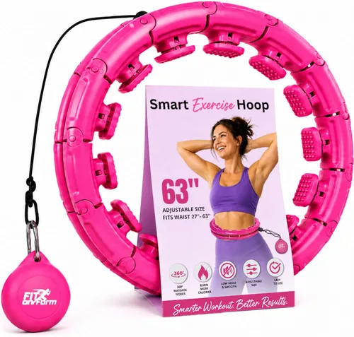 Miniatura 15 de FIT ON FORM Infinity Weighted Hula Hoop for Adults Weight Loss, Smart Exercise Hola Circle Hoop for Women Abs Workout