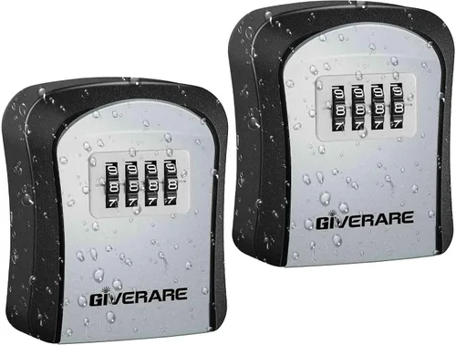 Miniatura 9 de GIVERARE Caja de Seguridad para Llaves con Combinación, Caja de Bloqueo de 4 Dígitos para Montar en Pared, Ocultador de Llaves Impermeable