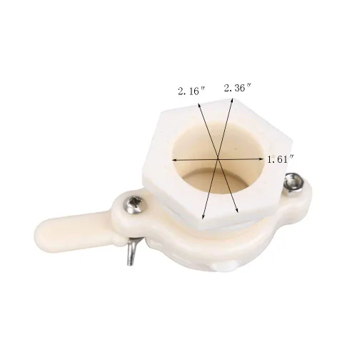 Miniatura 2 de Yahpetes 2 piezas de válvula de compuerta de miel de plástico ABS 2.36 pulgadas, extractor de miel, equipo de extracción de miel, grifo de miel