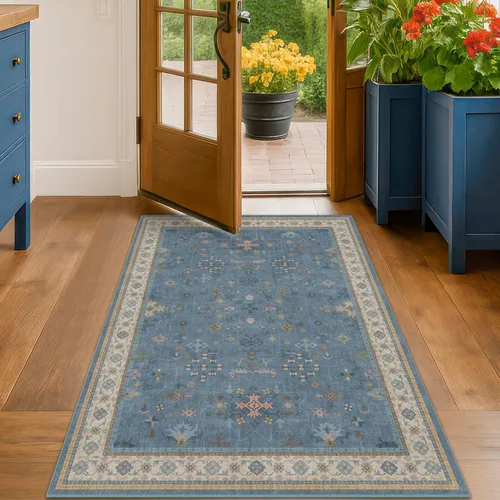 Miniatura 166 de Alfombra Boho Negra para Sala de Estar - Alfombra de Área Lavable de 10x14 Pies, Alfombras de Comedor para Debajo de la Mesa, Alfombra Suave de Pelo