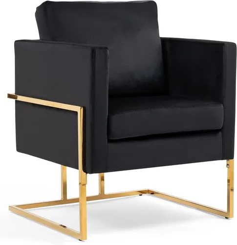 Silla decorativa moderna de terciopelo, sillón tapizado de mediados de siglo para sala de estar, dormitorio, cómodo sofá individual, silla de club,