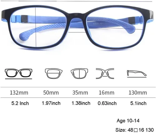 Miniatura 2 de QYAJS Marco de anteojos para niños, marco óptico TR90, flexible, flexible, flexible, de una sola pieza, gafas seguras para niñas y niños