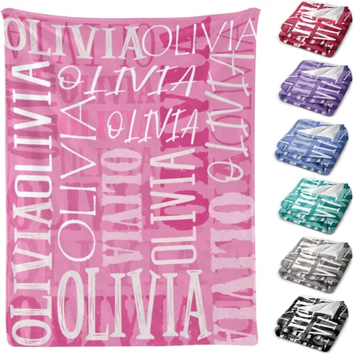 Miniatura 14 de Dr.TOUGH Manta personalizada con nombre, mantas personalizadas para niños y adultos, mantas personalizadas para Navidad Color-03