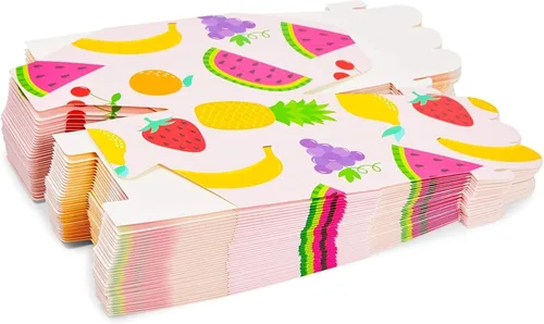 Miniatura 6 de Sparkle and Bash Tutti Frutti Cajas de golosinas – 3.5 x 2.75 pulgadas, 36 unidades, colores surtidos, cajas de regalo de fiesta de frutas