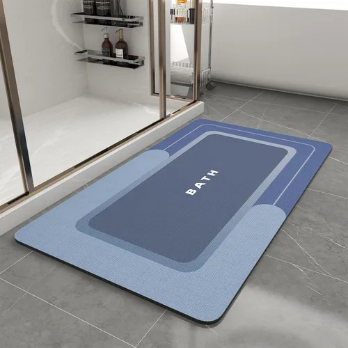 Miniatura 17 de MontVoo -Alfombra de baño, antideslizante, súper absorbente, resistente a las manchas, de secado rápido, delgada, para baño, suelo, bañera, tocador