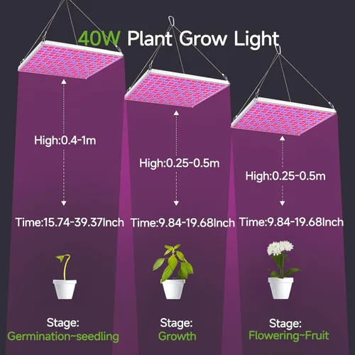 Miniatura 3 de Luz LED de crecimiento, luz de crecimiento para plantas de interior, luz de espectro completo para plantas de semillero, hidropónico, invernadero