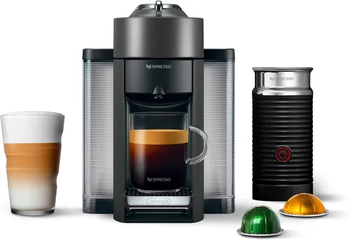 Miniatura 10 de Máquina de café y espresso Nespresso Vertuo de De'Longhi, color negro piano con espumador de leche Aeroccino Negro (Piano Black)