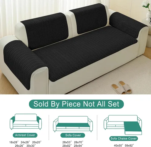 Miniatura 6 de Foxdecor Fundas para Brazos de Sofá Funda para Brazo de Sofá, Juego de Fundas para Brazos de Sillón de 2, Fundas Antideslizantes para Brazos