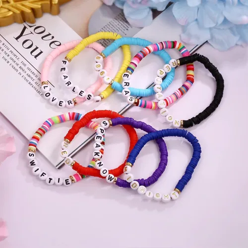 Miniatura 4 de YDJIA 5 pulseras Taylor Swiftie Joyería para la Eras Music Amistad Pulseras Amante Rojo Speak Now Fearless Swiftie Album Jewelry Eras Tour