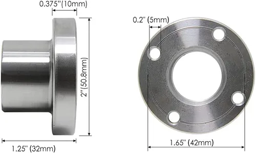 Miniatura 6 de Mandriles de 2" para torno de madera con placa frontal de acero, accesorios de carpintería con rosca de 1"-8TPI