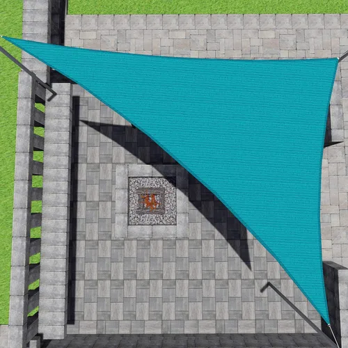 Patio Paradise - Toldo parasol triangular derecho de 2 x 2 x 2.8 pies, color turquesa, para jardín, pérgolas de alta resistencia, tela con bloqueo