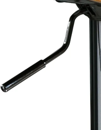 Miniatura 8 de AC Pacific ACBS34 Taburete giratorio de piel sintética ajustable para isla de cocina con marco curvado y elegante base cromada, sillas de mostrador