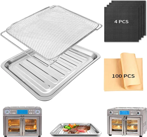 Miniatura 10 de Piezas de repuesto para freidora de aire Emeril Lagasse Everyday 360, accesorios de freidora de aire de acero inoxidable antiadherente de grado