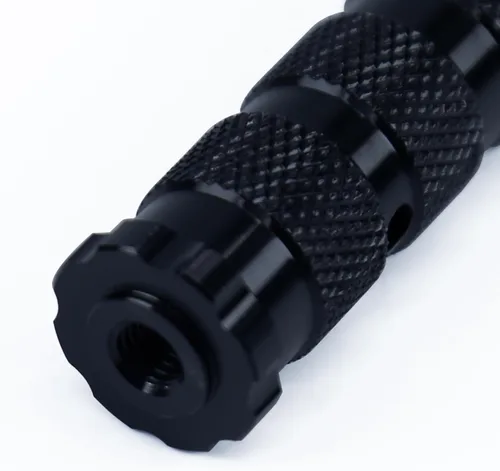 Miniatura 6 de PROCNC Pedales universales antideslizantes de 8 mm para motocicleta con pernos de instalación para Aprilla Honda Kawasaki Ducati Suzuki Yamaha Negro