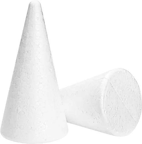 Miniatura 8 de Bright Creations Conos de espuma para manualidades, 2 x 4 pulgadas, color blanco, paquete de 24, formas de cono para proyectos de gnomos