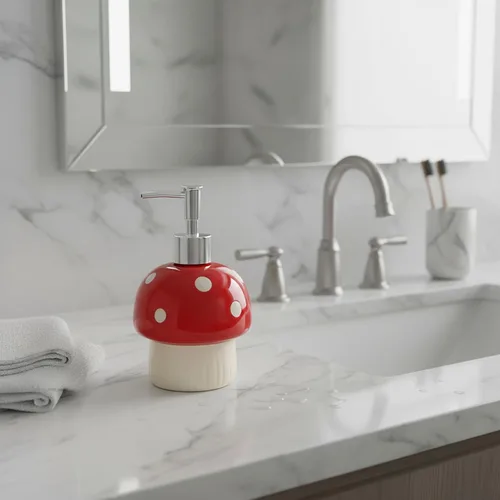 Miniatura 3 de Dispensador de jabón de setas, decoración de cocina y baño, decoración de núcleo de cabaña