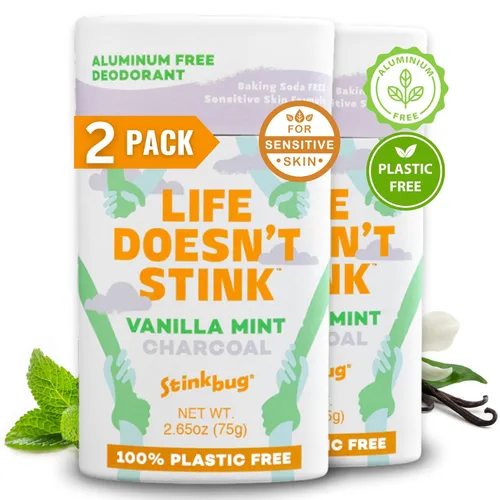 Miniatura 8 de Stinkbug Naturals - Desodorante orgánico sin aluminio con salvia ámbar, aceite de coco y carbón activado, sin parabenos, desodorante para piel