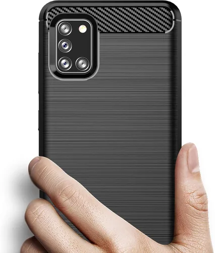 Miniatura 3 de Osophter Para Galaxy A31 Caso Absorción de Golpes Flexible TPU Caucho Protector Cubierta de Teléfono Celular para Samsung Galaxy A31 (negro)
