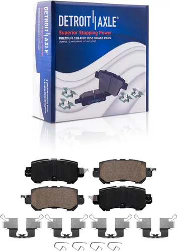 Miniatura 104 de Detroit Axle - Pastillas de Freno para Nissan Altima Sentra 350Z Juke INFINITI G35, Pastillas de Freno Cerámica Delanteras y Traseras Reemplazo