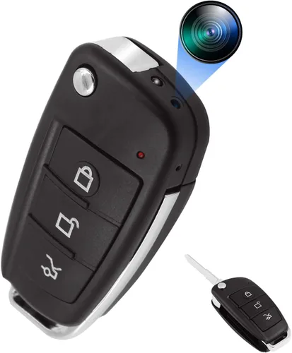 Cámara oculta para llave de coche, cámara de seguridad portátil HD 1080P con visión nocturna, detección de movimiento, trabajo en bucle para