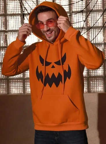 Miniatura 5 de Arvilhill Sudadera con capucha de calabaza de Halloween para hombre