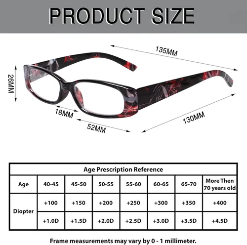 Miniatura 30 de Paquete de 5 anteojos de lectura rectangulares con bisagra de resorte, a la moda, unisex (5 combinaciones, 3.5)