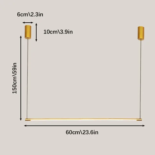 Miniatura 7 de Lámpara colgante lineal LED, moderna, ajustable, altura de suspensión, decoración interior, accesorio de iluminación de 3 modos de temperatura