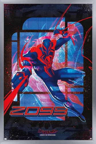 Miniatura 8 de Marvel Spider-Man: Across the Spider-Verse - Póster de pared de Spider-Man 2099, 34 pulgadas de largo x 22.4 pulgadas de ancho, versión premium sin