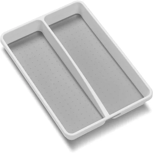 Miniatura 2 de madesmart Mini bandeja clásica para utensilios, contenedor blanco y clásico de 9.8 x 3.8 pulgadas, color blanco, colección clásica, organizador