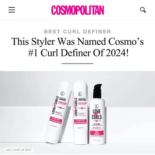 Miniatura 3 de Love Ur Curls Juego de champú y acondicionador rizado sin fragancia con rizador todo en uno para cabello ondulado, sistema de 3 pasos para reparar