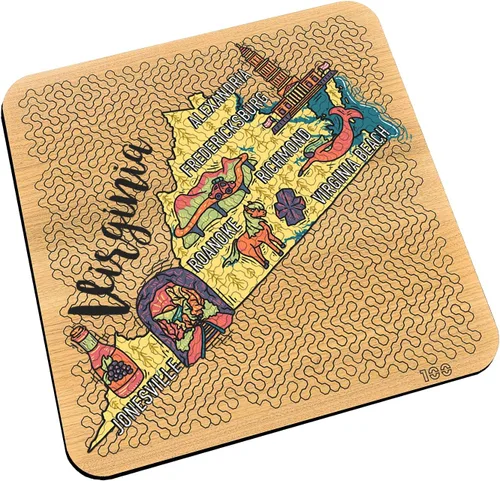 Miniatura 41 de Torched Mind Bending - Rompecabezas impreso en color con mapa del orgullo estatal (Texas) Rompecabezas duro para adultos 100 piezas Formas
