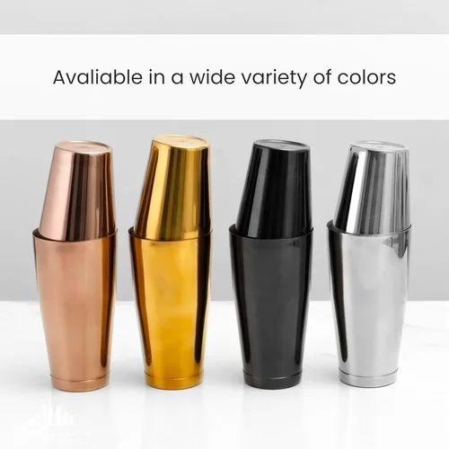 Miniatura 7 de Coctelera Boston Shaker de acero inoxidable, set de 2 piezas: 18 oz sin contenido y 28 oz con contenido, coctelera profesional para barman, Acero
