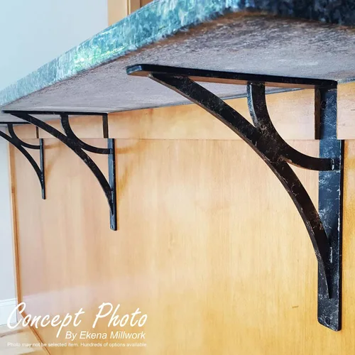 Miniatura 9 de Ekena Millwork BKTM02X10X12TGLABS Soporte de metal, 2 pulgadas de ancho x 10 pulgadas de profundidad x 12 pulgadas de alto, latón envejecido