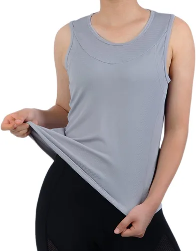 Miniatura 13 de Camiseta sin mangas de ciclismo con espalda cruzada para mujer, para interiores y exteriores, con bolsillos
