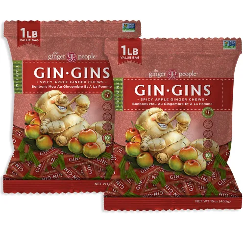 Miniatura 15 de The Ginger People Gin Gins Ginger Gummies - Gomitas dulces de jengibre, antináuseas, 1lb Bolsa
