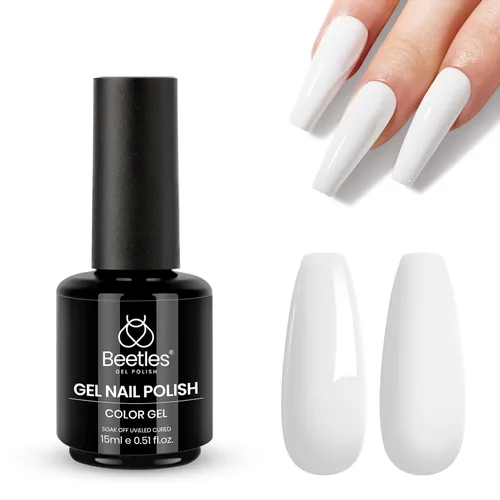 Miniatura 186 de Beetles - Esmalte de uñas de gel verde luminoso que brilla en la oscuridad, esmalte de uñas de gel que se absorbe con lámpara LED UV, arte de uñas