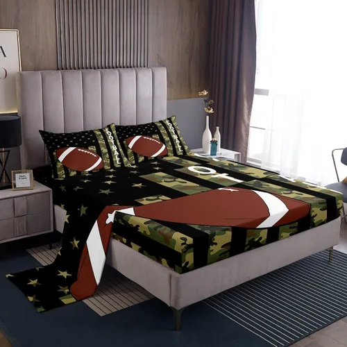 Miniatura 42 de Juego de sábanas con temática de camping feliz, juego de ropa de cama de viaje para niños, niñas, niños, adolescentes, decoración de dormitorio