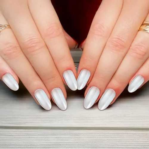 Miniatura 2 de 20 tarros de polvo de uñas cromado, efecto espejo metálico, polvo cromado para uñas, esmalte de gel con holográfico plateado, perla blanca sirena