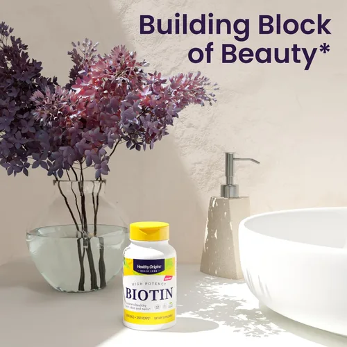 Miniatura 3 de Healthy Origins Biotina 10,000 mcg (10 mg), 360 cápsulas vegetarianas – Suplemento de vitamina B7 de grado USP de alta potencia – Apoya