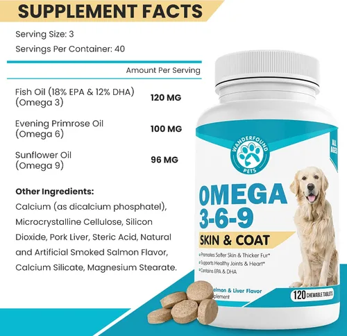 Miniatura 6 de Wanderfound Pets - Omega 3 para perros, aceite de pescado para piel y pelaje para perros, alivio de la picazón del perro, salud