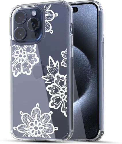 Miniatura 15 de RANZ Funda para iPhone 15, serie antiarañazos, a prueba de golpes, transparente de policarbonato duro + funda protectora de TPU para iPhone 15
