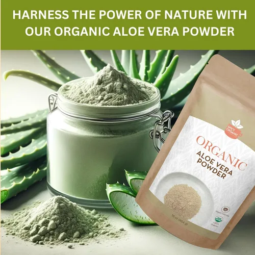 Miniatura 7 de Aloe Vera en polvo orgánico para piel y cabello – 16 onzas – Aloe Barbadensis – Mascarilla nutritiva para belleza natural, certificado por USDA