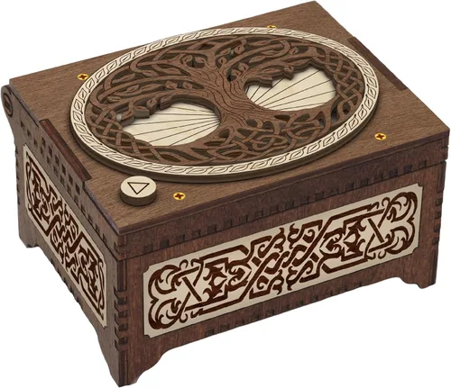 Celtic Tree of Life - Caja de música MP3 personalizada, reproduce cualquier canción, impresión de fotos personalizada y texto en el interior