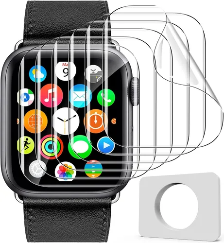 Miniatura 8 de Uyiton Protector de pantalla para Apple Watch Series 3/2/1 de 1.496 pulgadas, repuesto de grado militar, protector de pantalla de TPU para iWatch
